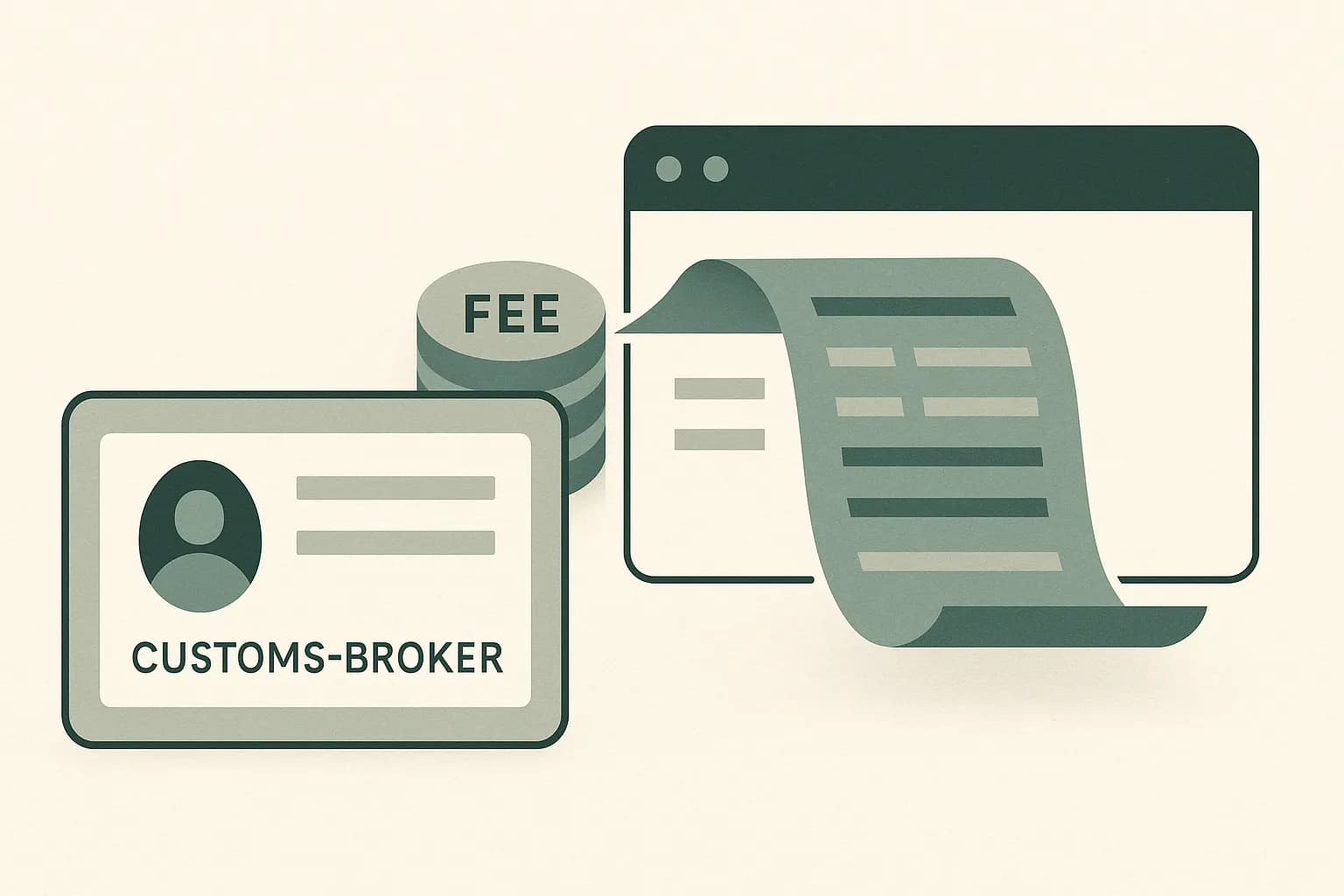 Illustration for: FY27 Customs Broker Permit User Fee: $185.38 to $190.88, ACE CATAIR updated