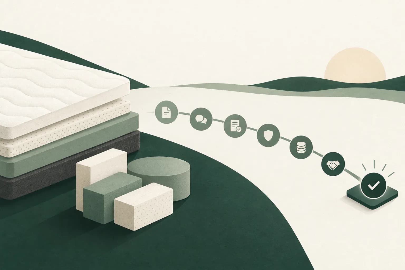 Cover illustration: Mattresses: ITC affirmative 7-country sunset